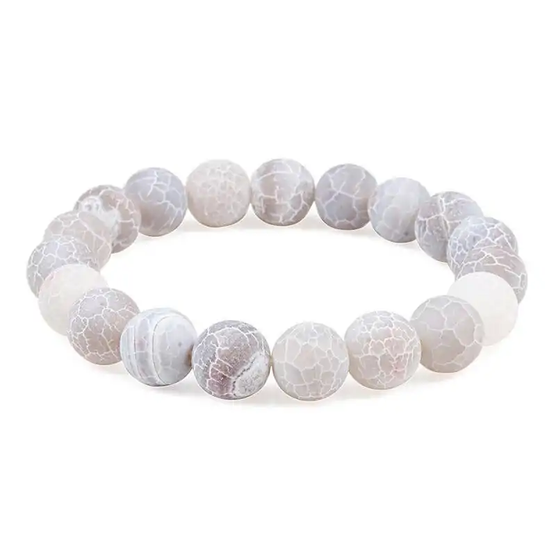Bijou fantaisie <br> Bracelet pierre naturelle. | OkO-OKO™ Bracelet pierre naturelle grise de 10 mm | oko oko