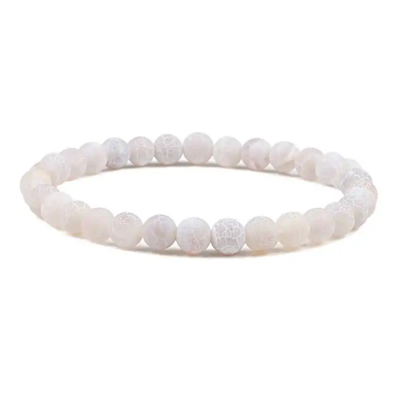Bijou fantaisie <br> Bracelet pierre naturelle. | OkO-OKO™ Bracelet pierre naturelle grise 6 mm | oko oko