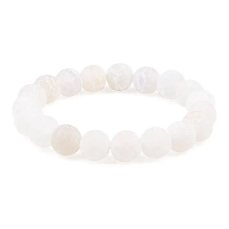 Bijou fantaisie <br> Bracelet pierre naturelle. | OkO-OKO™ Bracelet pierre naturelle Blanche 10 mm | oko oko