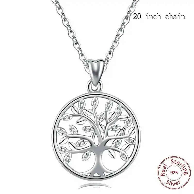 Bijou Spirituel <br> Collier arbre de vie argent. | OkO-OKO™ joli Collier Arbre de Vie Argent variante 2 | OkO-OkO