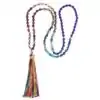Bijou Spirituel <br> Collier Mala 7 Chakras. | OkO-OKO™ Collier Mala 7 Chakras sur fond blanc | okooko