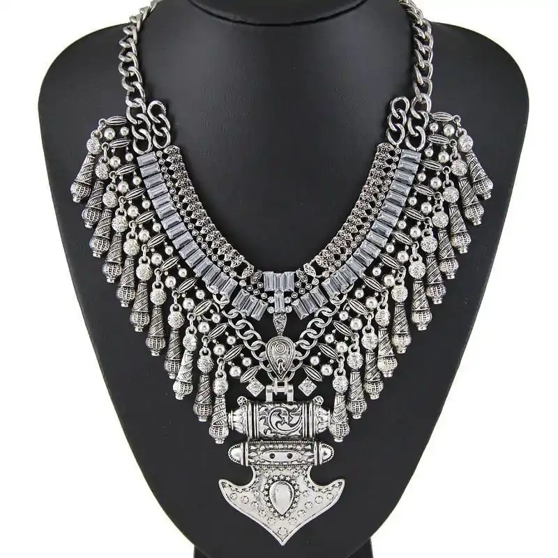 Bijou Etnique et Boho <br> Collier indien. | OkO-OKO™ Collier boho indien massif et très jolie | oko oko