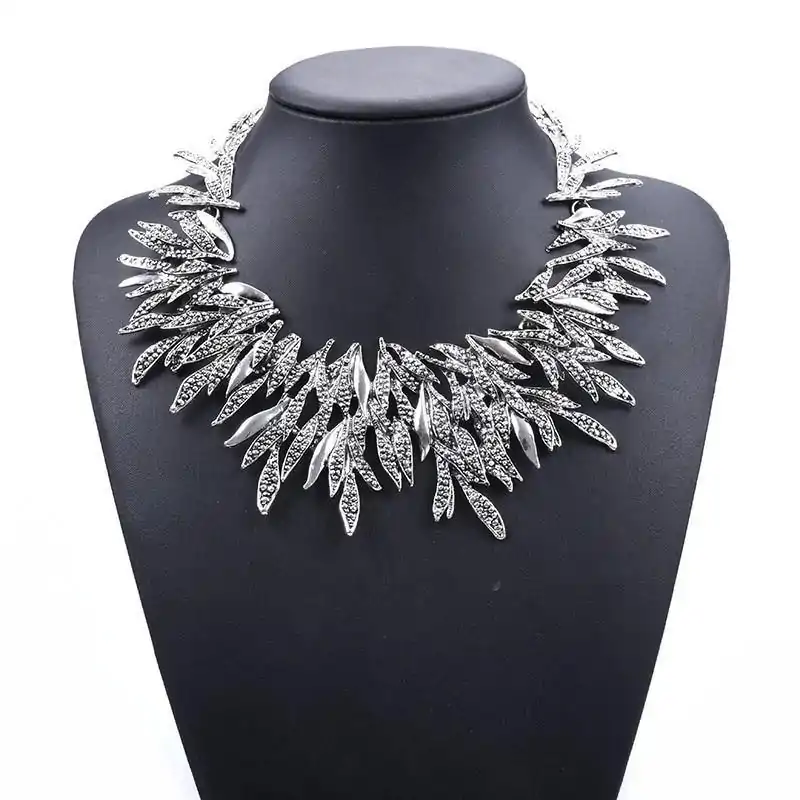 Bijou Etnique et Boho <br> Collier indien. | OkO-OKO™ Collier indien ethnique feuillage | oko oko