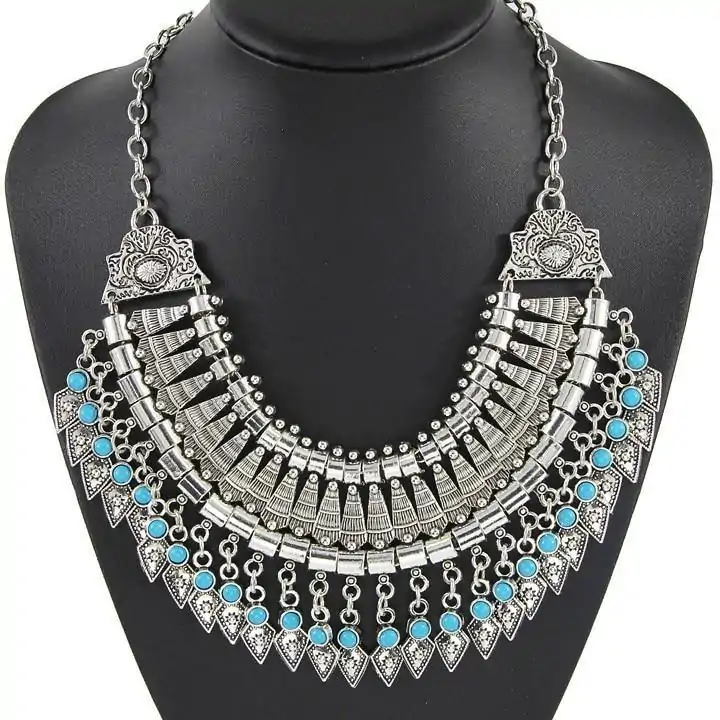 Bijou Etnique et Boho <br> Collier indien. | OkO-OKO™ Collier égyptien avec turquoises | oko oko