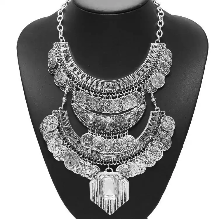 Bijou Etnique et Boho <br> Collier indien. | OkO-OKO™ Collier indien avec pieces | oko oko