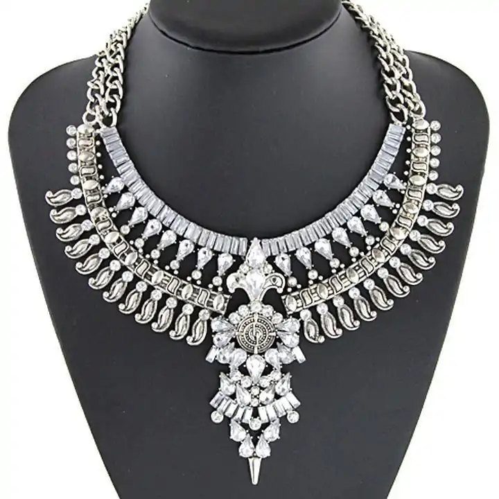 Bijou Etnique et Boho <br> Collier indien. | OkO-OKO™ Collier indien avec strass | oko oko