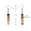 7 Chakras Earrings with Jasper imperial and dimentions | OkO-OkO