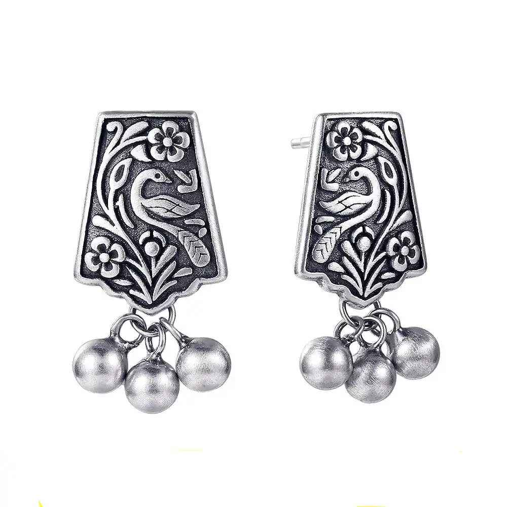 Bijou Spirituel <br> Boucles d'oreilles argent femme. | OkO-OKO™ Boucles d'oreilles argent femme sur fond blanc | OkO-OkO