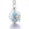 Bijou Diffuseur Huiles Essentielles <br> Avec Boule diffuseuse (26 Variantes). | OkO-OKO™ Bijou Diffuseur Huile Essentielle sphère Argent bleu clair | oko-oko