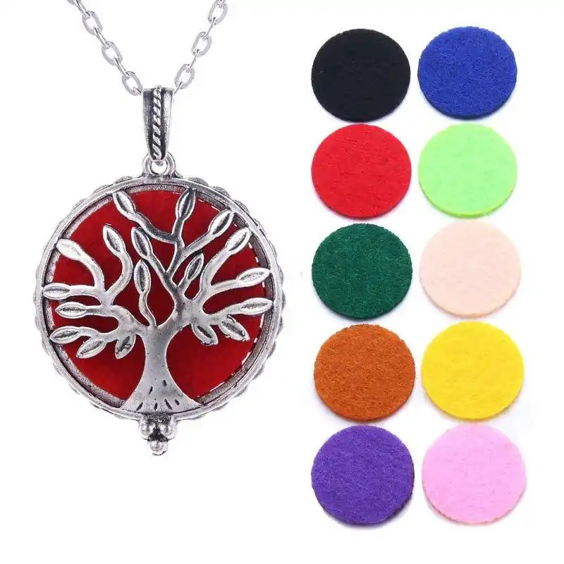 Essentiële Olie Diffuser Sieraad Rond. | OkO-OKO™ Tree of life etherische olie verstuiver hanger 3 | oko oko