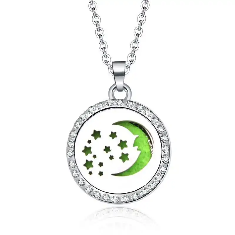 Bijou Diffuseur Huiles Essentielles <br> Pendentif. | OkO-OKO™ Pendentif diffuseur huile essentielle lune | oko oko