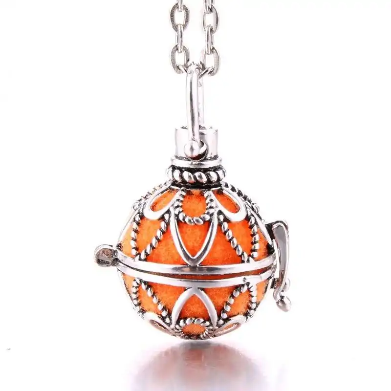 Bijou Diffuseur Huiles Essentielles <br> Avec Boule diffuseuse (26 Variantes). | OkO-OKO™ Bijou Diffuseur Huile Essentielle sphère argenté | oko-oko