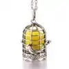 Bijou Diffuseur Huiles Essentielles <br> Avec Boule diffuseuse (26 Variantes). | OkO-OKO™ Bijou Diffuseur Huile Essentielle Cage à oiseau argent | oko-oko