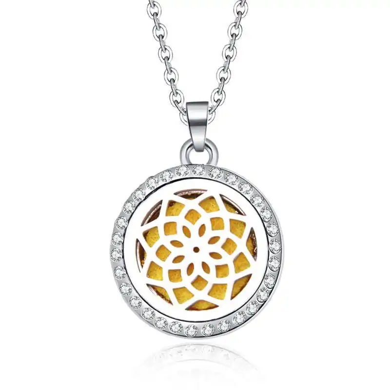 Bijou Diffuseur Huiles Essentielles <br> Pendentif. | OkO-OKO™ Pendentif diffuseur huile essentielle fleur de lotus | OkO-OkO