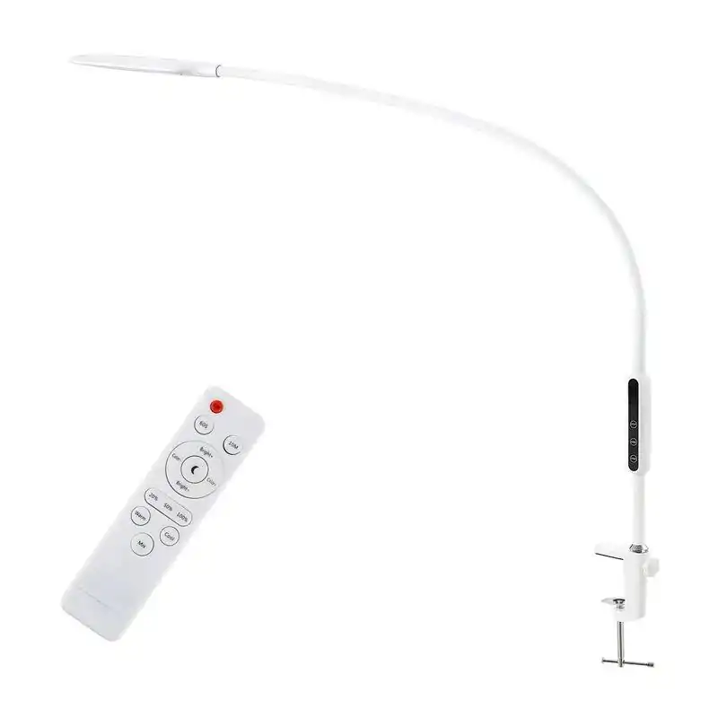 Lampe de Bureau <br>LED | OkO-OKO™ Lampe de bureau à LED blanche avec fixation à pince | oko oko