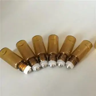 Essential oil diffuser <br>Glass bottle with metal ball. | OkO-OKO™ glass-bottle-with-metal-bead roll on oko oko