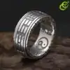 Anneau Spinner avec gravur du yin yang argent 925 | OkO-OkO