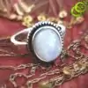Anillo de piedra lunar de plata 925 Piedra real | OkO-OkO™