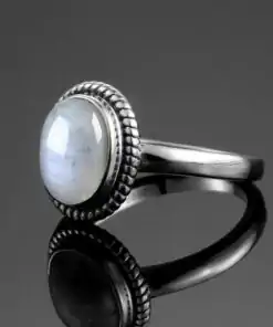 Mondstein Ring Silber 925 Naturstein und echt | OkO-OkO™