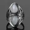 Bijou Lithothérapie <br> Bague Pierre de Lune argent. | OkO-OKO™ Bague Pierre de Lune argent | OkO-OkO