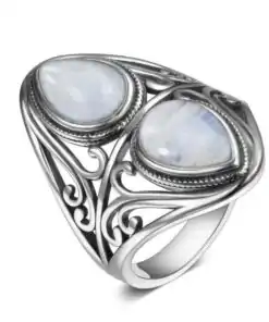 Mondstein Ring Silber auf Bland | OkO-OkO