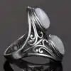Bijou Lithothérapie <br> Bague Pierre de Lune argent. | OkO-OKO™ Bague Pierre de Lune boho en argent | OkO-OkO