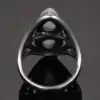 Bijou Lithothérapie <br> Bague Pierre de Lune argent. | OkO-OKO™ Bague Pierre de Lune argent vue par transparence | OkO-OkO