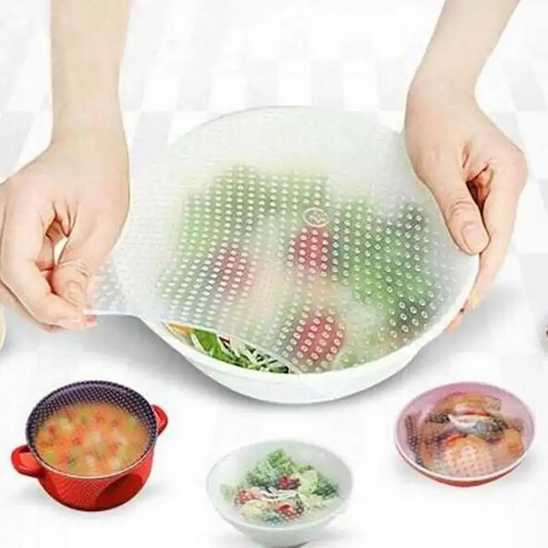 Film de silicona reutilizable para alimentos (set de 4) | OkO-OkO