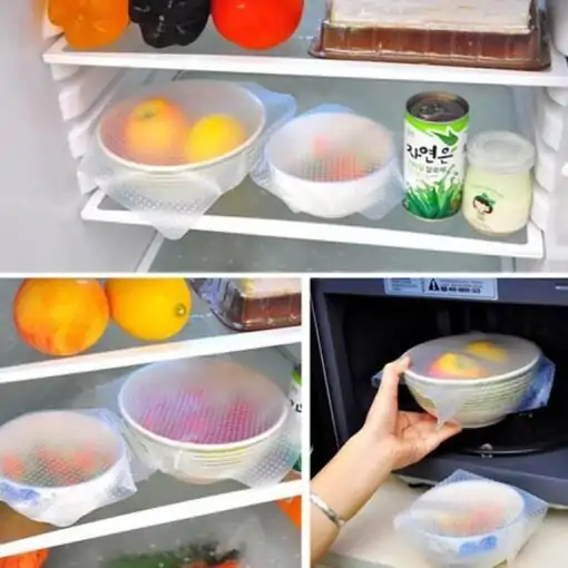 Film de silicona reutilizable para alimentos (set de 4) | OkO-OkO