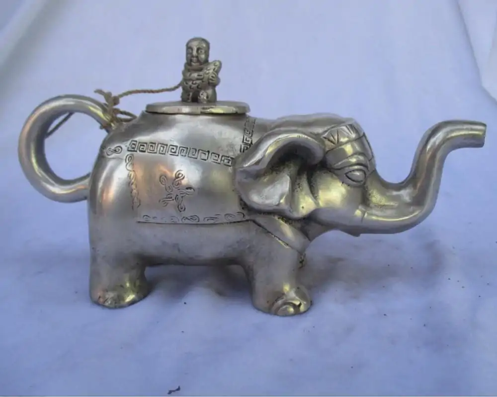 Theepot Vintage Olifant. | OkO-OKO™ Theepot Vintage Olifant. - Afbeelding 2