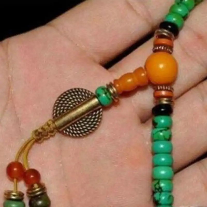 Joya Espiritual Collar Mala turquesa. | OkO-OKO™ Collar de perlas Mala Turquoise Guru | OkO-OkO