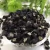 Black goji berries, organic in glass bowl | oko-oko