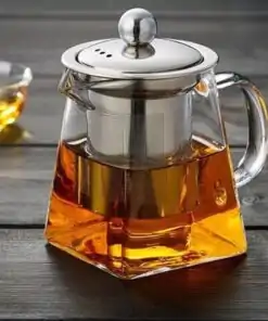 Design Teekanne aus Glas mit Tee- oder Kräuterteeaufsatz | OkO-OkO