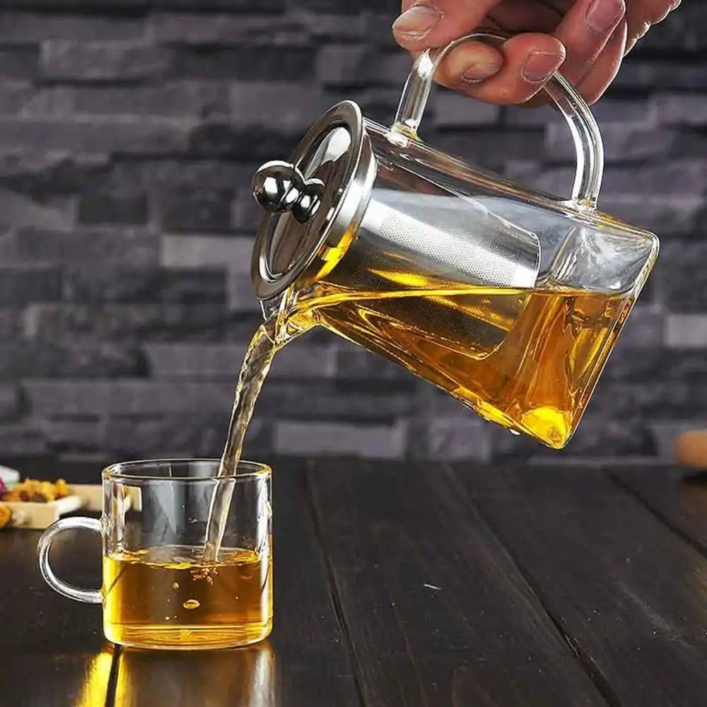Glazen theepot <br> Design met infuser | OkO-OKO™ Design glazen theepot met infuser voor thee of infusie | OkO-OkO