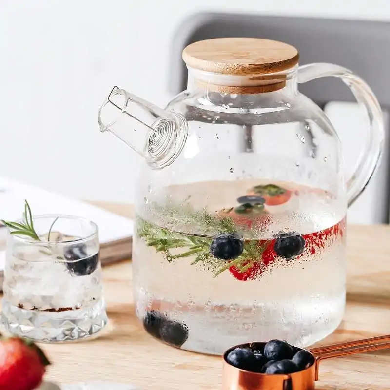 Théières en Verre <br> Pour préparer les thés glacés (1L et 1,5L). | OkO-OKO™ Théière en Verre pour Thés Glacés | OkO-OkO