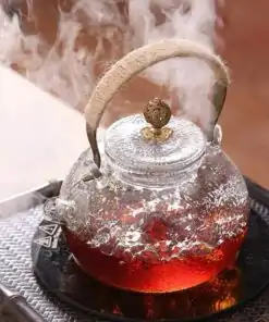 Tetera de vidrio Pyrex sobre placa caliente | oko oko