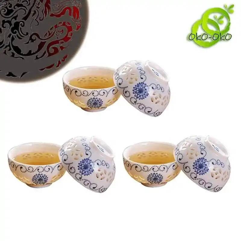 Service à Thé <br>Bol en Porcelaine de Chine (5 Designs) | OkO-OKO™ Bol en Porcelaine de Chine présentation | OkO-OkO™