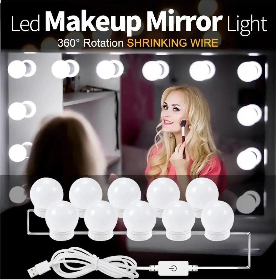 Décoration lumineuse <br> miroir maquillage | OkO-OKO™ Lampe LED pour miroir de Maquillage - Stars d'Hollywood | OkO-OkO