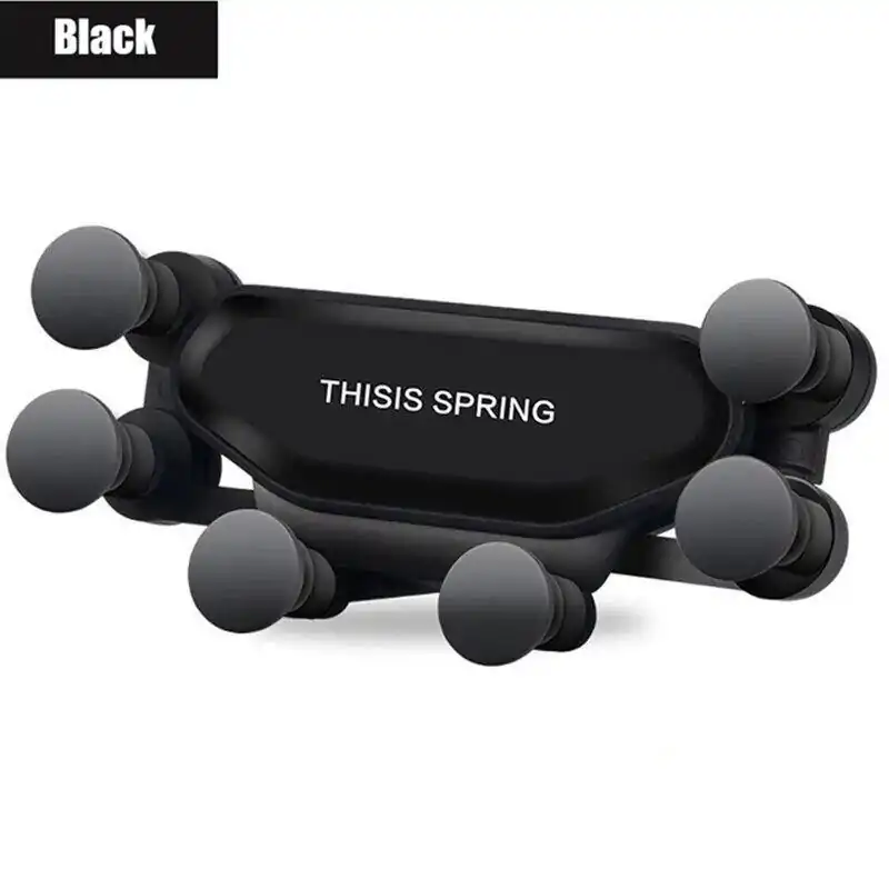 Gadgets Utiles <br> Support de téléphone de voiture automatique. | OkO-OKO™ Support de téléphone "This is SPRING" noir sur fond blanc | OkO-OkO