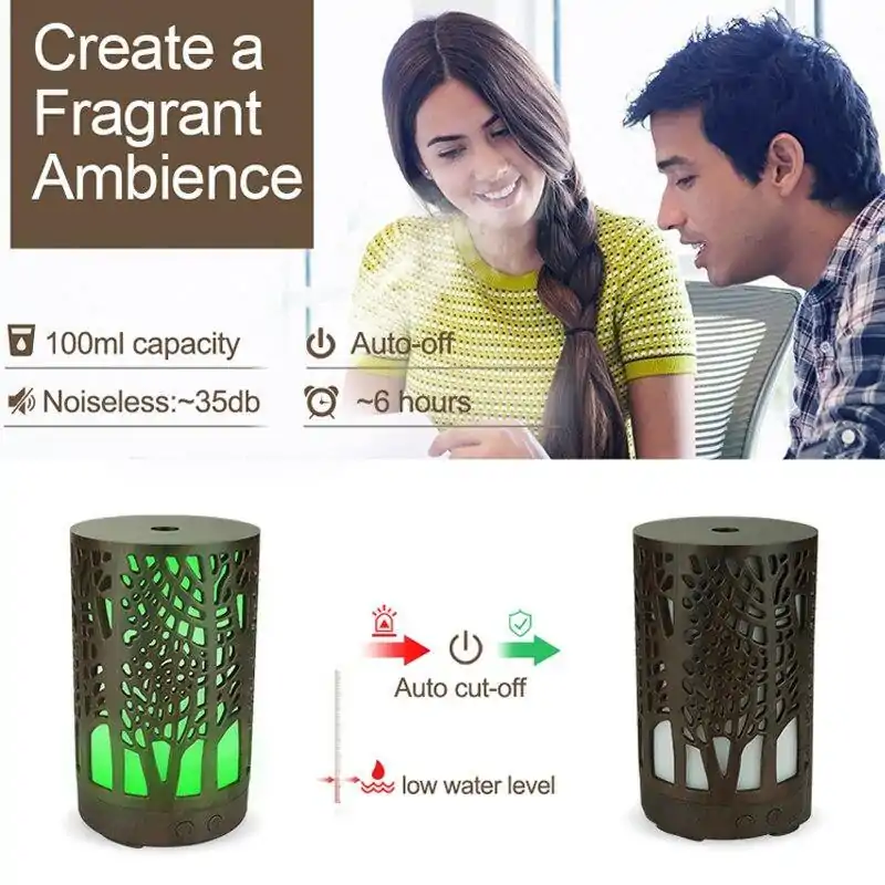 Diffuseur d'huile essentielle <br>Diffuseur d'huile essentielles. | OkO-OKO™ Diffuseur / Humidificateur ultrasonique aromatique en bois | OkO-OkO