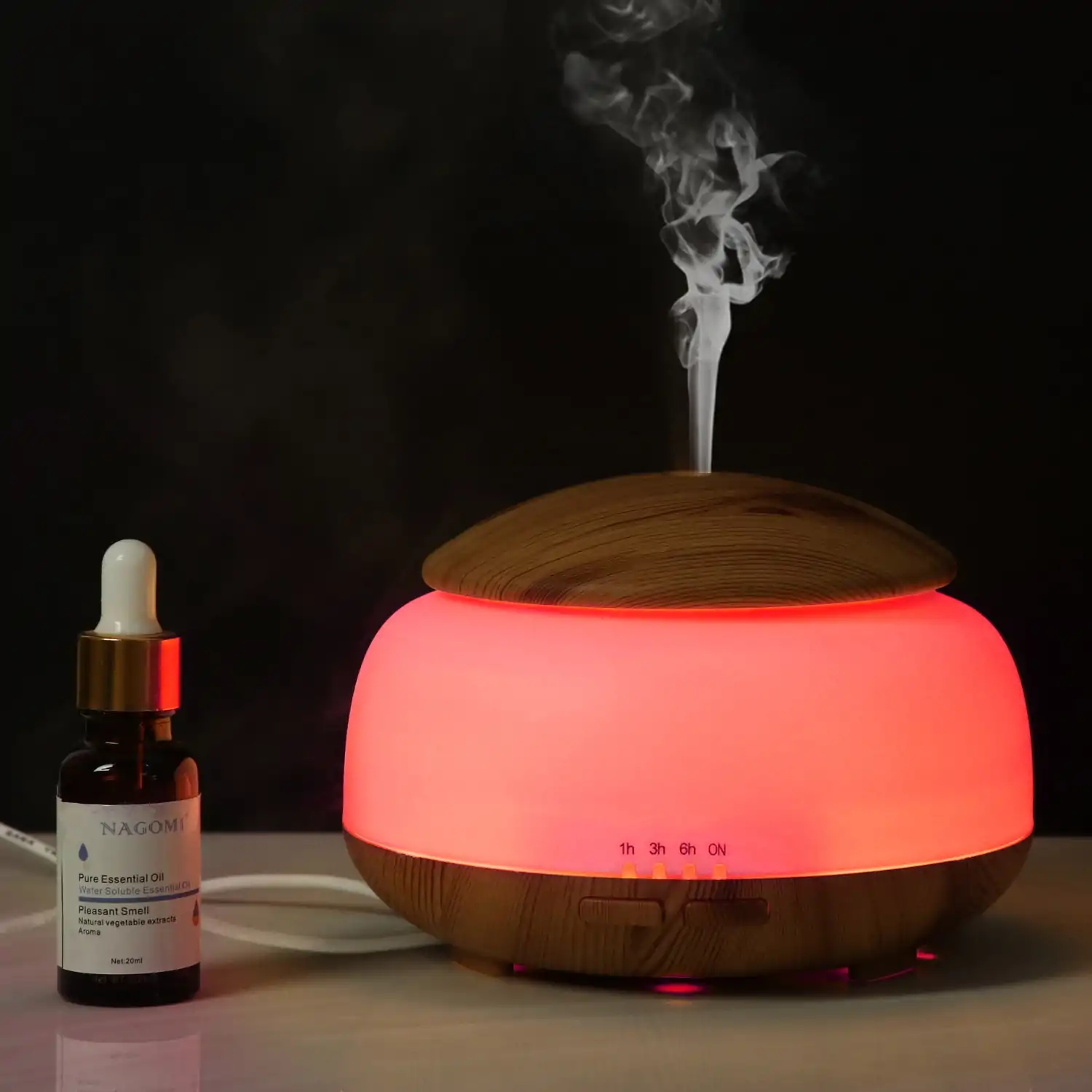 Bois lumière rose acheter grand Diffuseur D'huile aromathérapie 3 designs | oko oko