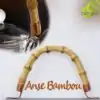 Accessoire thé <br> Anse pour théière en Bambou Cintré | OkO-OKO™ Anse Pour Théière en Bambo avec attaches en laiton | OkO-OkO™