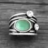 Bijou Lithothérapie <br> Bague Pierre Naturelle. | OkO-OKO™ Bague Pierre Naturelle semi précieuse Jade Vert 2 | oko-oko