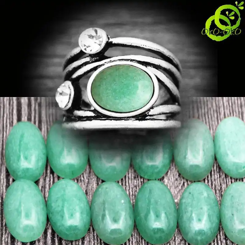 Bijou Lithothérapie <br> Bague Pierre Naturelle. | OkO-OKO™ Bague Pierre Naturelle semi précieuse Jade Vert | oko-oko