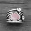 Bijou Lithothérapie <br> Bague Pierre Naturelle. | OkO-OKO™ Bague Pierre Naturelle semi précieuse Quartz Rose 2 | oko-oko