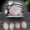Bijou Lithothérapie <br> Bague Pierre Naturelle. | OkO-OKO™ Bague Pierre Naturelle semi précieuse Quartz Rose | oko-oko