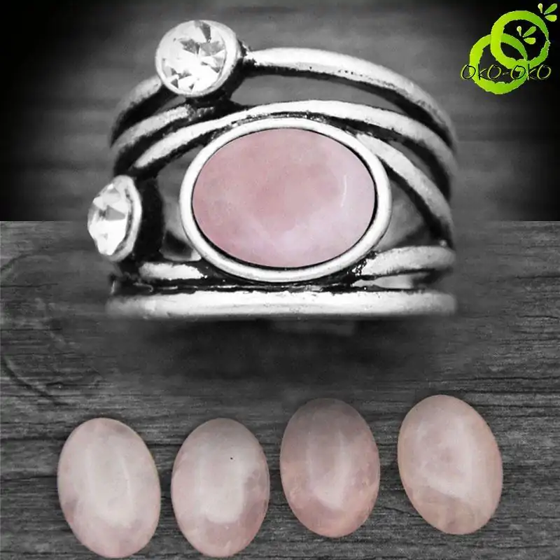 Bijou Lithothérapie <br> Bague Pierre Naturelle. | OkO-OKO™ Bague Pierre Naturelle semi précieuse Quartz Rose | oko-oko