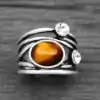Bijou Lithothérapie <br> Bague Pierre Naturelle. | OkO-OKO™ Bague Pierre Naturelle semi précieuse Œil de tigre 2 | oko-oko