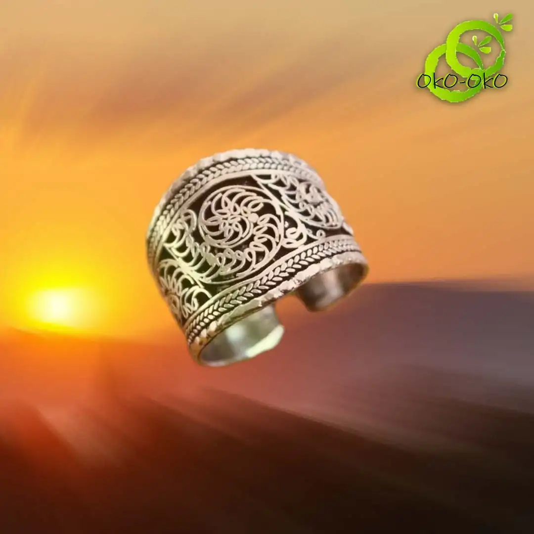 Bijou Spirituel <br> Bague de pouce argent. | OkO-OKO™ Acheter Bague de pouce argent tibet pas cher | OkO-OkO