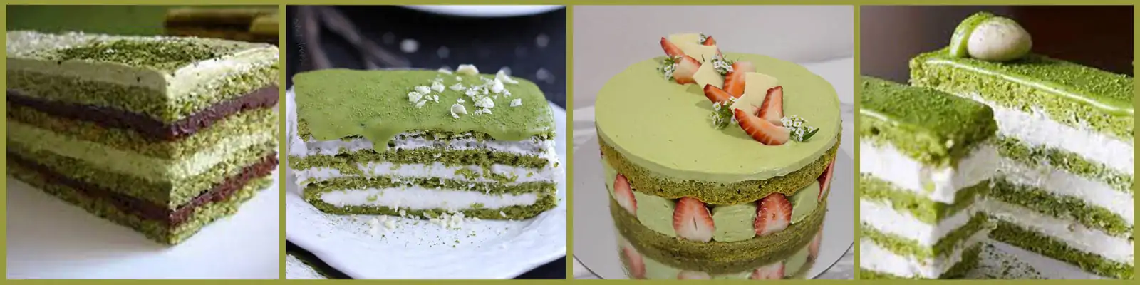 Pasteles y postres de matcha. | OkO-OKO™ Pancarta de la tarta de fósforo